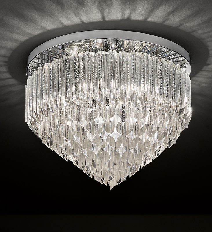 Franklite FL2268-6 Valentina crystal flush chandelier