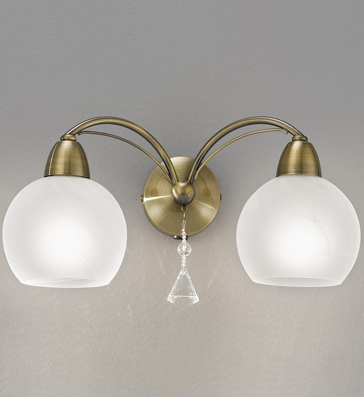 4122782 Theo 2 Light Bronze Wall Light