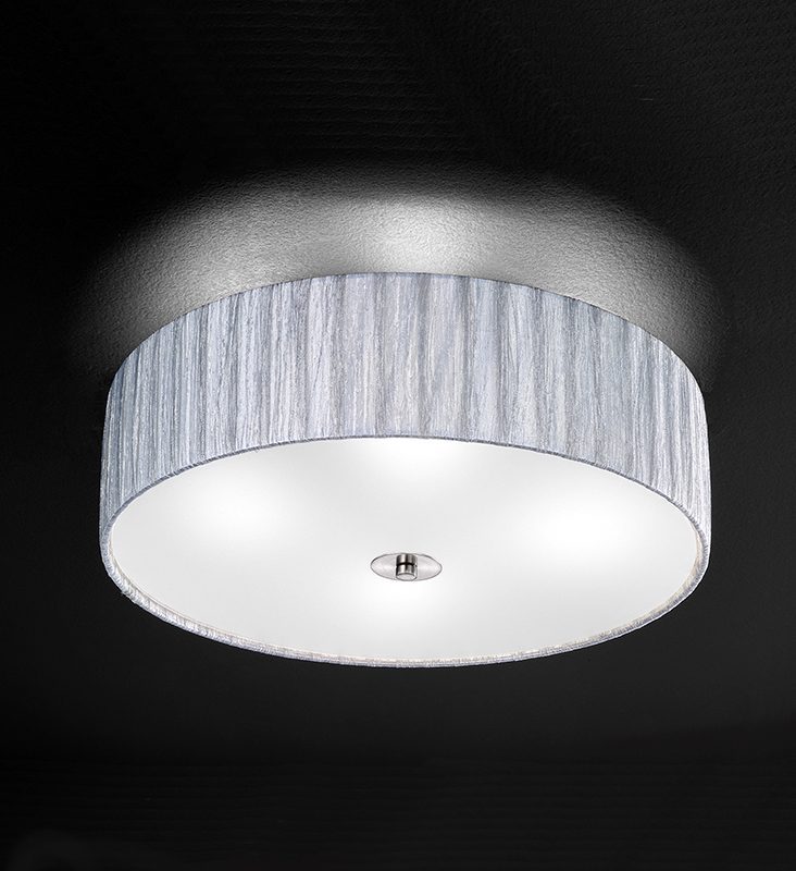 Franklite FL2283/4 Lucera Flush Satin Nickel Ceiling Light