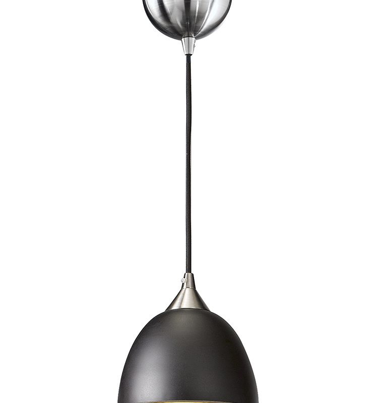 Kitchen Island Pendant Lights | Small Black Glass Pendant