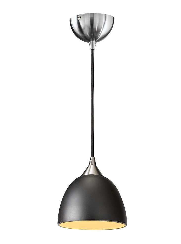 Kitchen Island Pendant Lights | Small Black Glass Pendant