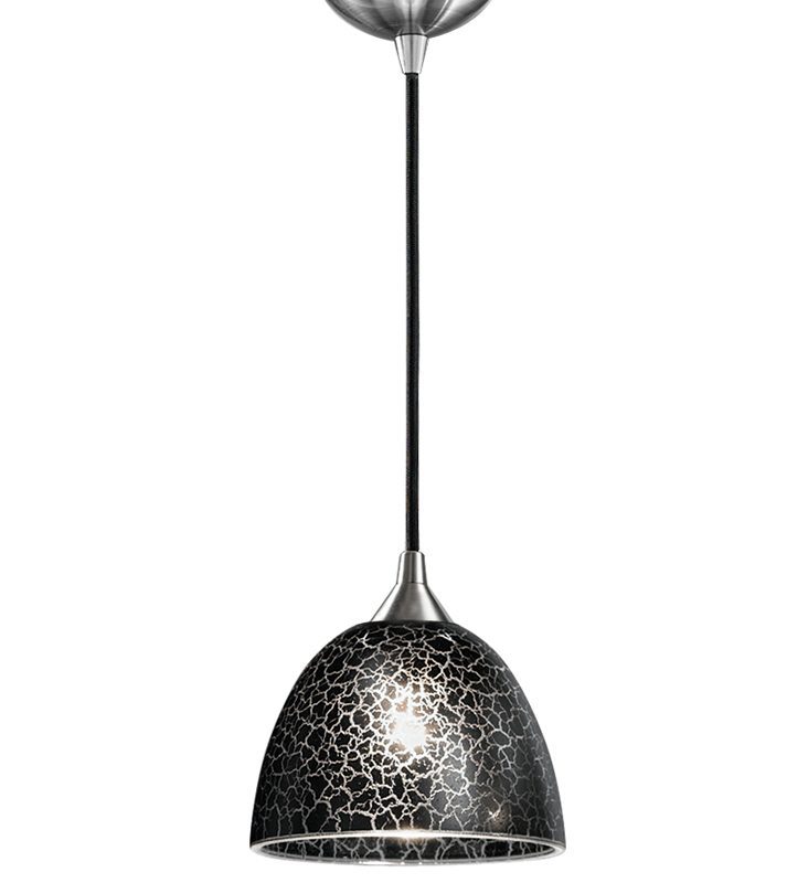 Kitchen Island Pendant Lights | Small Black Glass Pendant