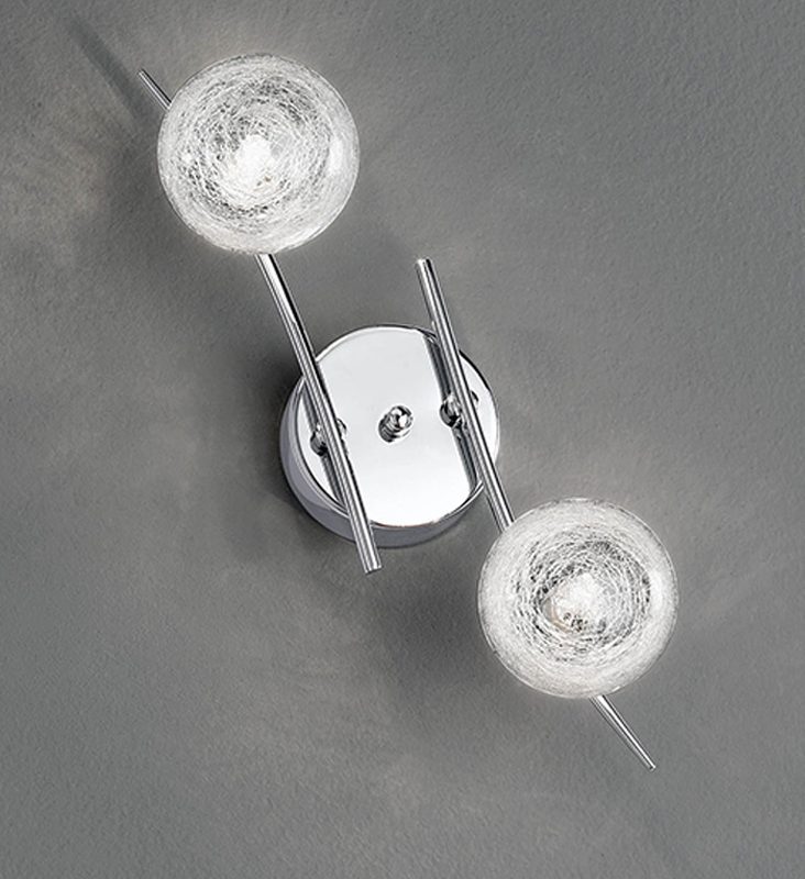 Franklite FL2297/2 Shardice 2 Light Wall Light Chrome