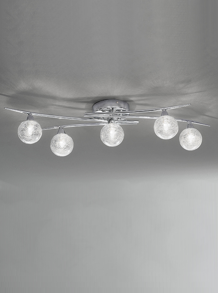 Polished Chrome Ceiling Light | 5lt Ceiling Light Chrome