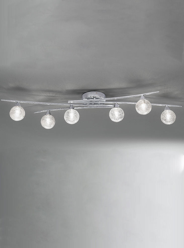 Polished Chrome Ceiling Lights | 6lt Ceiling Light Chrome