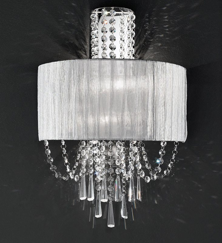 412303/2 Temptress 2 Light Crystal Wall Light