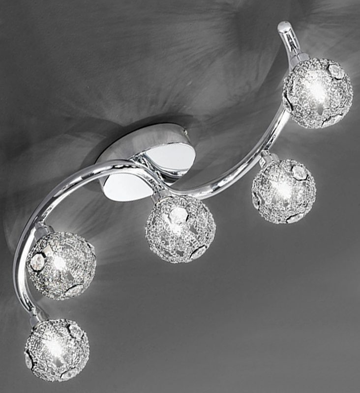 5lt Twist Ceiling Light | Polished Chrome Ceiling Light