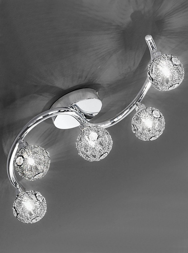 5lt Twist Ceiling Light | Polished Chrome Ceiling Light