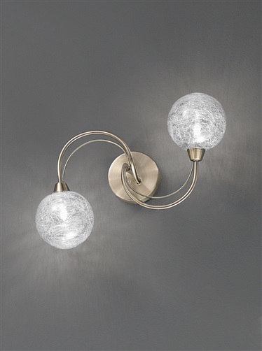 Antique Brass Wall Light | Spyro 2Lt Wall Light