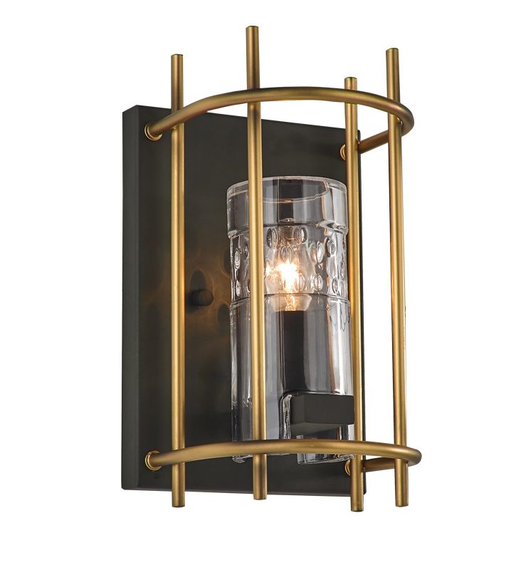FL2367/1 Bistro 1 Light wall light Antique Brass/ Matt Gold