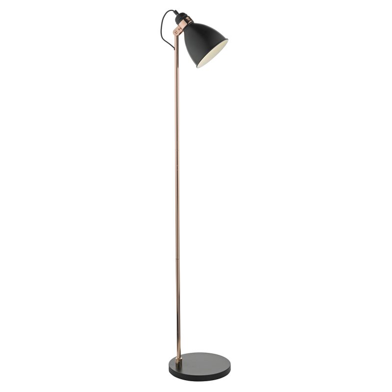 Dar FRE4922 Frederick Floor Lamp Black/Copper