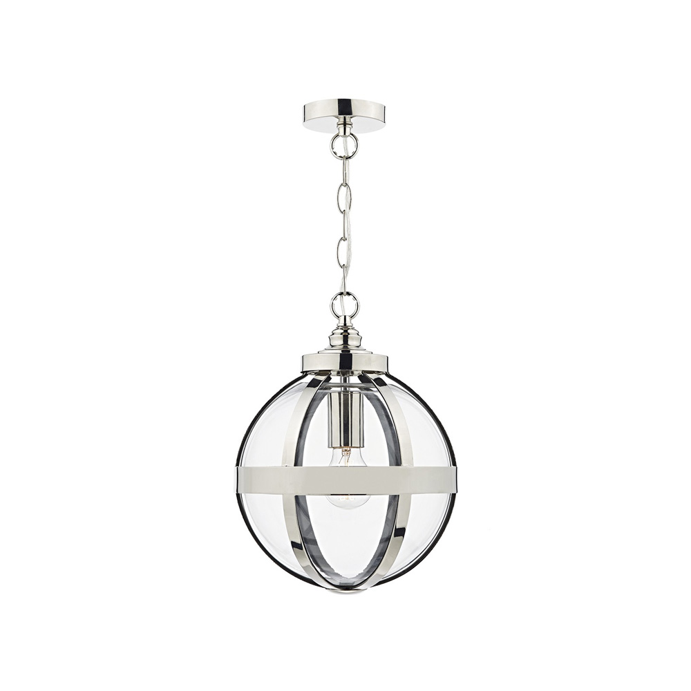 Round lantern Polished Nickel