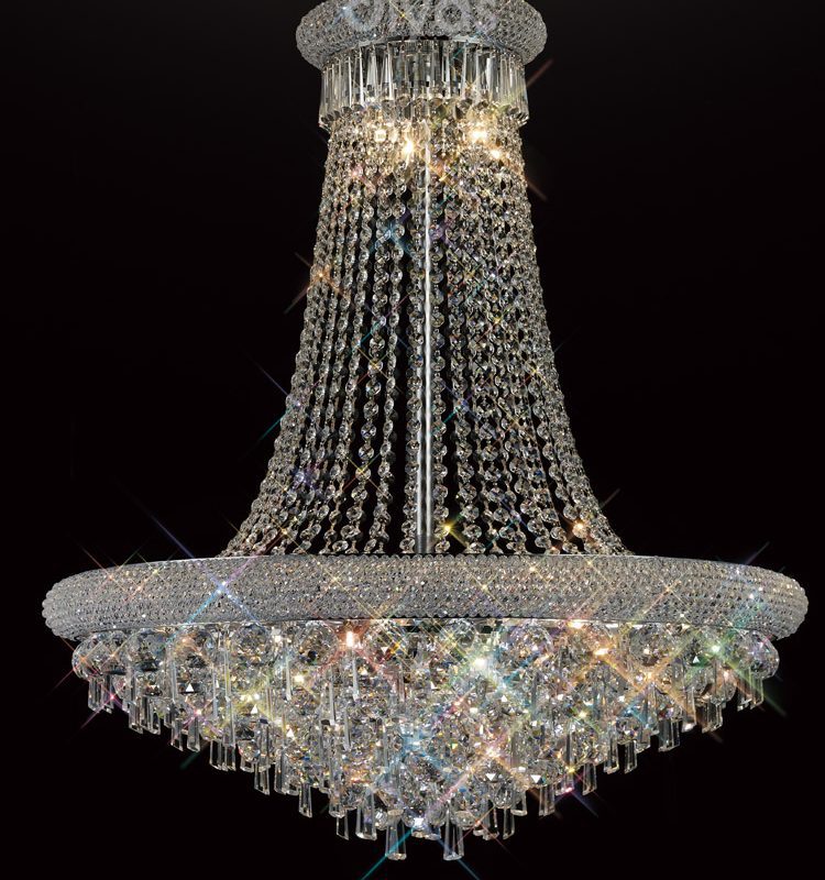 Diyas IL31452 Alexandra 18 Light Polished Chrome Ceiling Pendant