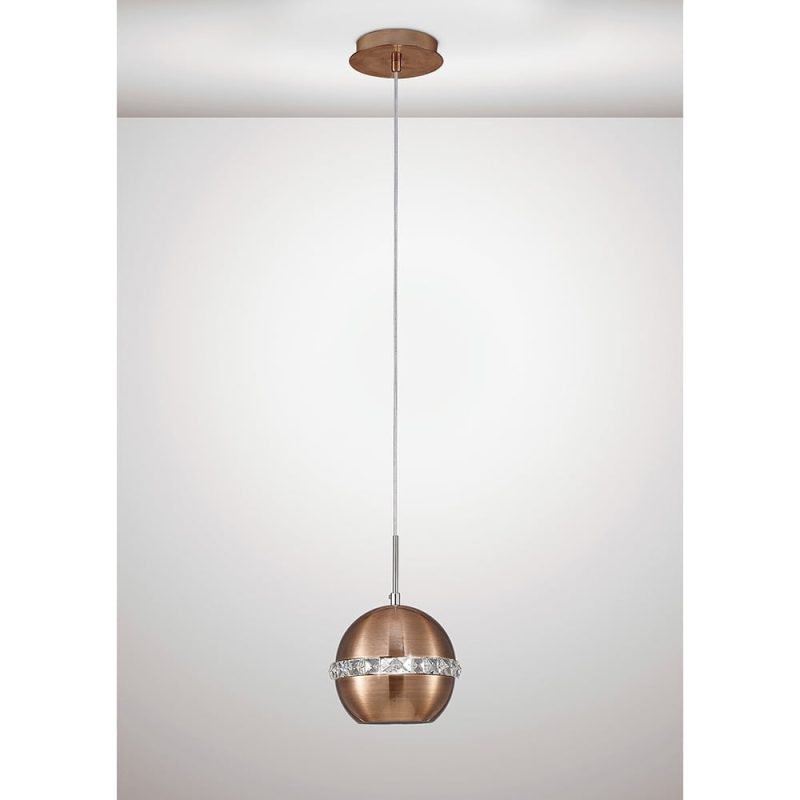 Single Satin Copper pendant