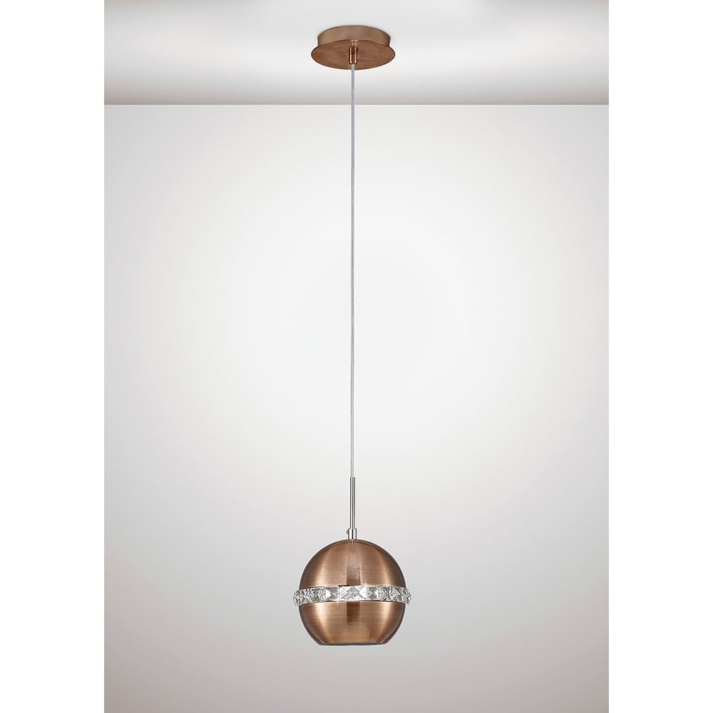 Single Satin Copper pendant