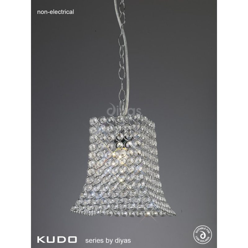 Diyas IL60019 Kudo Non-Electric Shade Chrome/Crystal
