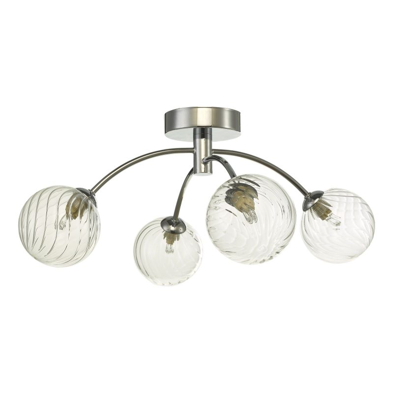 4 Light Ceiling Light Polished Chrome