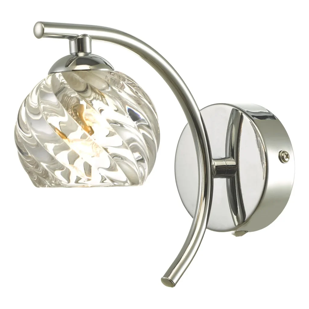 Kanto Wall Light Chrome with swirl glass