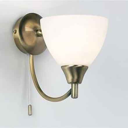 3118051AN Ana 1 Light Antique Brass Wall Light