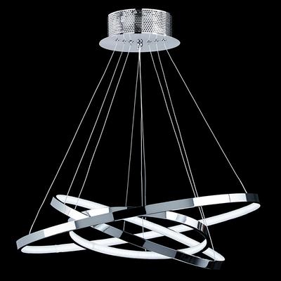 Led Ceiling Pendant | Triple Ring Ceiling Pendant LED Chrome