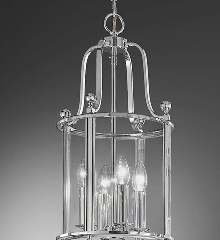 FL7000/4 Pasillo 4 Light Polished Chrome Lantern
