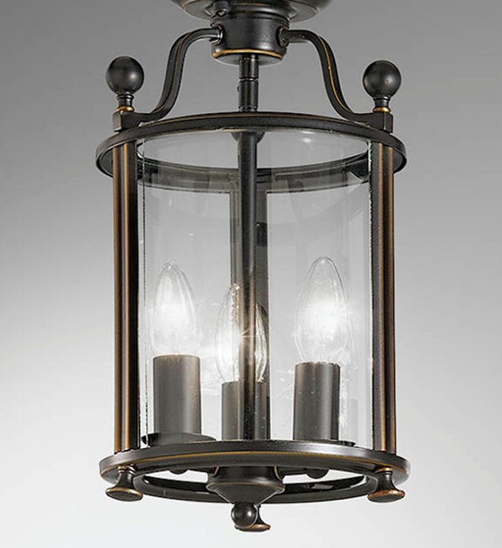 Franklite LA7001/3 Pasillo 3 Light Bronze Lantern