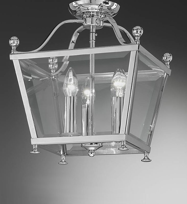 Franklite LA7002/3 Atrio 3 Light Polished Chrome Lantern