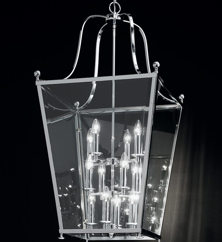 Franklite LA7003/12 Atrio 12 Light Polished Chrome Lantern