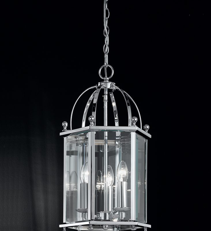 Franklite LA7008/3 Madison 3 Light Polished Chrome Lantern