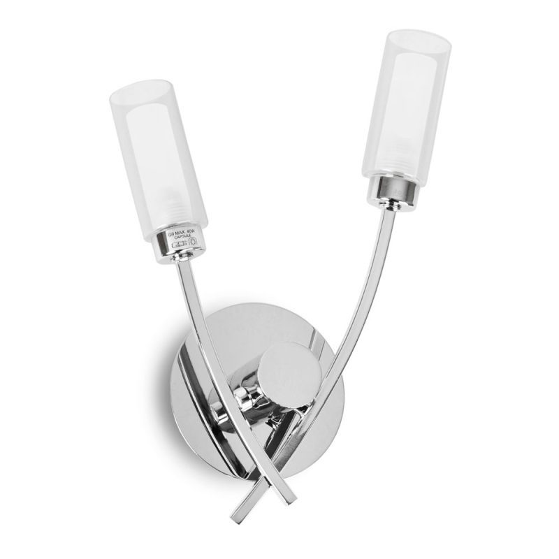 9416905 2 Light Polished Chrome Wall Light