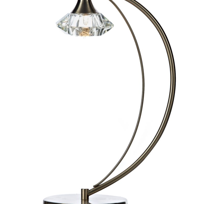 Dar LUT4146 Luther Table Lamp Satin Chrome