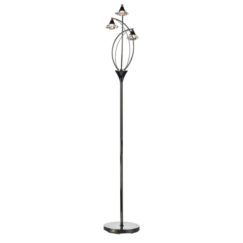 DTUL104967 3 Light Black Chrome Floor Lamp