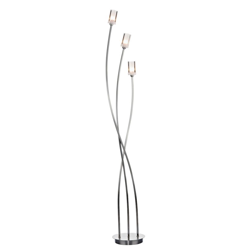 DROM104946 3 Light Floor Lamp SATIN CHROME
