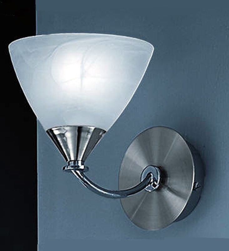 Franklite PE9671/786 Meridian Single wall light Brushed Nickel