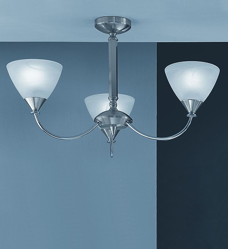 Franklite PE9673/786 Meridian 3 light Brushed Nickel