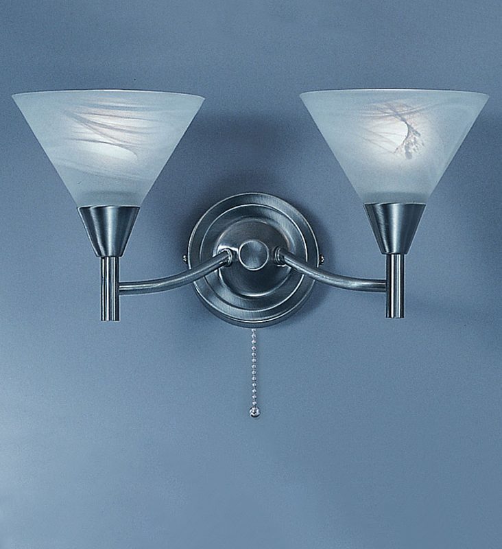 429832 Respect Twin wall light Satin Nickel