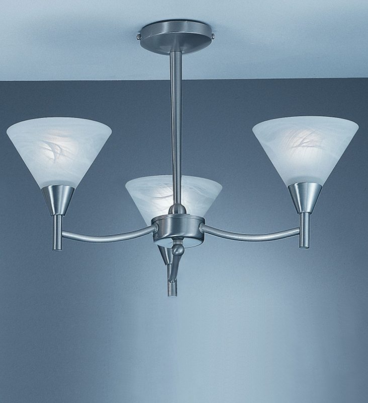 429833 Respect 3 light Ceiling Light Satin Nickel