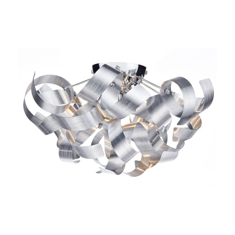 4lt Flush Brushed Aluminium | modern ceiling lights