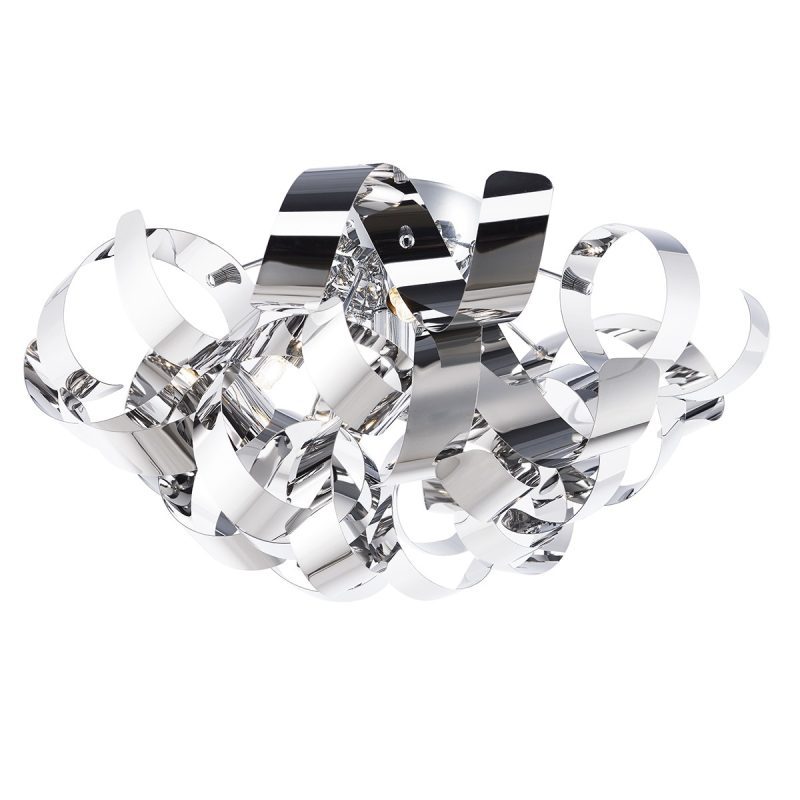 Modern Ceiling Lights | Curls Polished Chrome Light