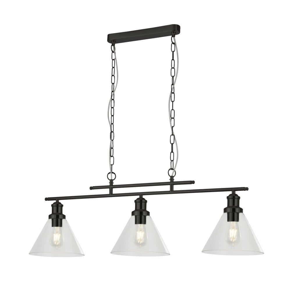 Triple bar Pendant Matt Black