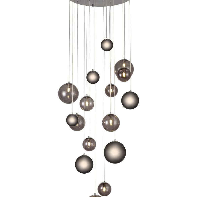 200391 Moon 16 light pendant Polished Chrome
