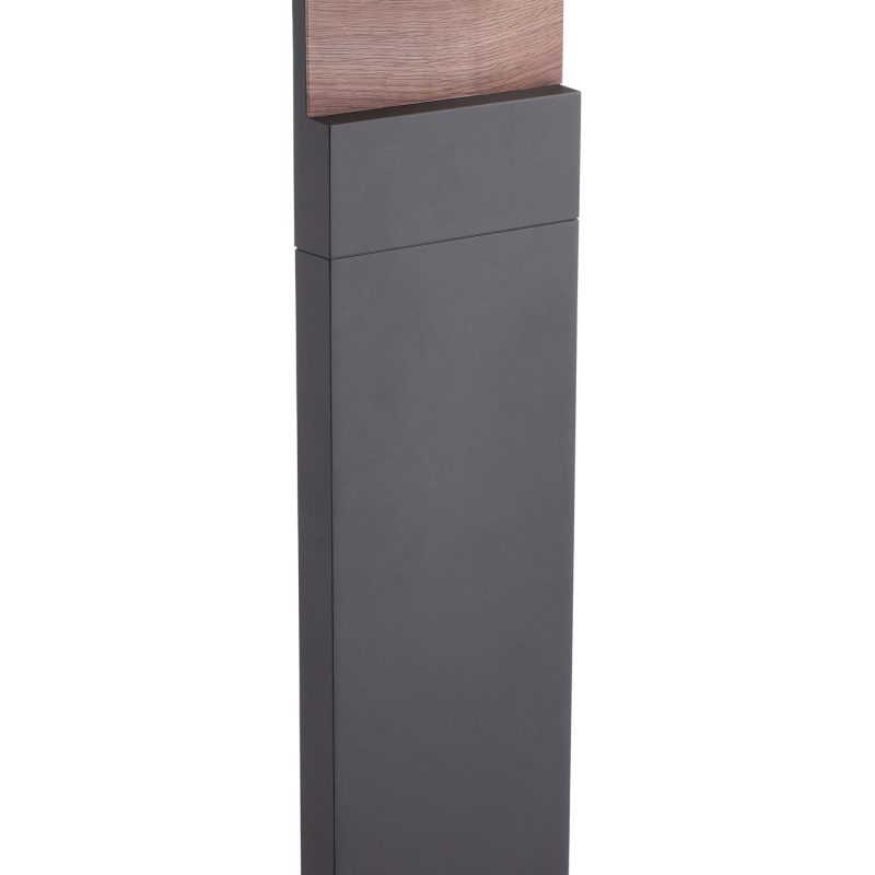 76772 Angle 60cm Pillar Wood/Graphite Black