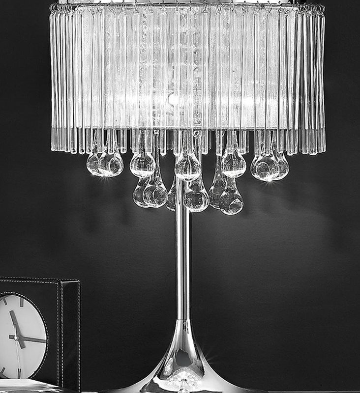 Franklite TL853 Sprite Table Lamp crystal chrome