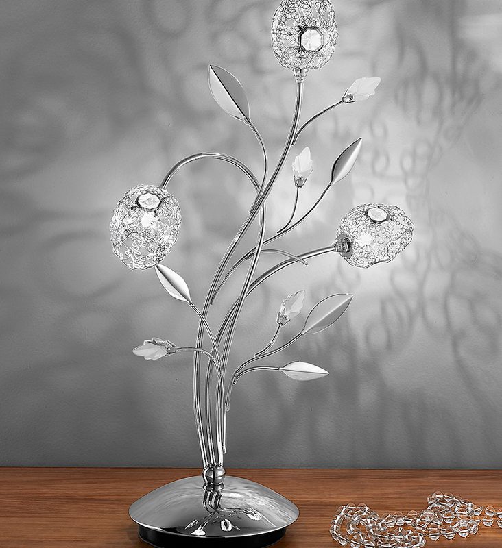 Franklite TL888 Nebula Table Lamp Polished Chrome