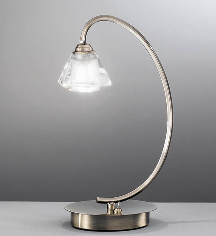 Franklite TL975 Twista 1 Light Table Lamp Antique Brass