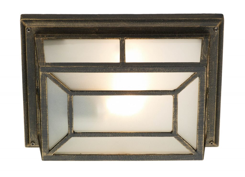 Outdoor flush Lantern Black and Gold
