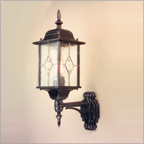 Wall Lantern Up Black and Silver