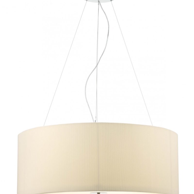 Dar ZAR0633 Zaragoza 6 Light Ceiling Pendant CREAM