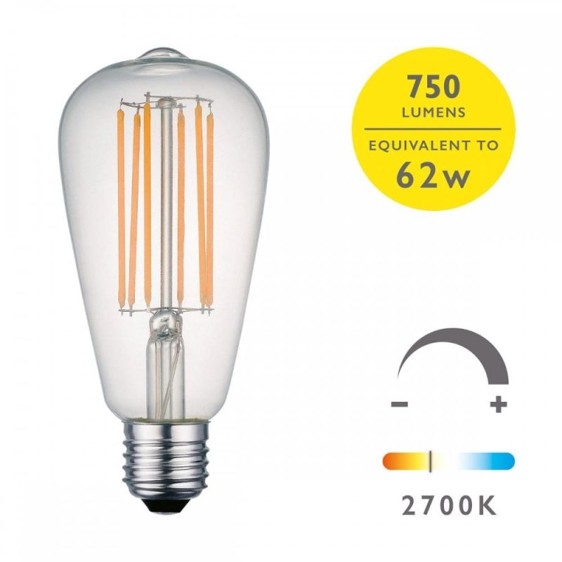ST64 LED Bulb 7W CLEAR
