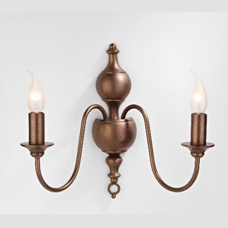 David Hunt FLE0963 Flemish Twin Wall Light Matt Bronze
